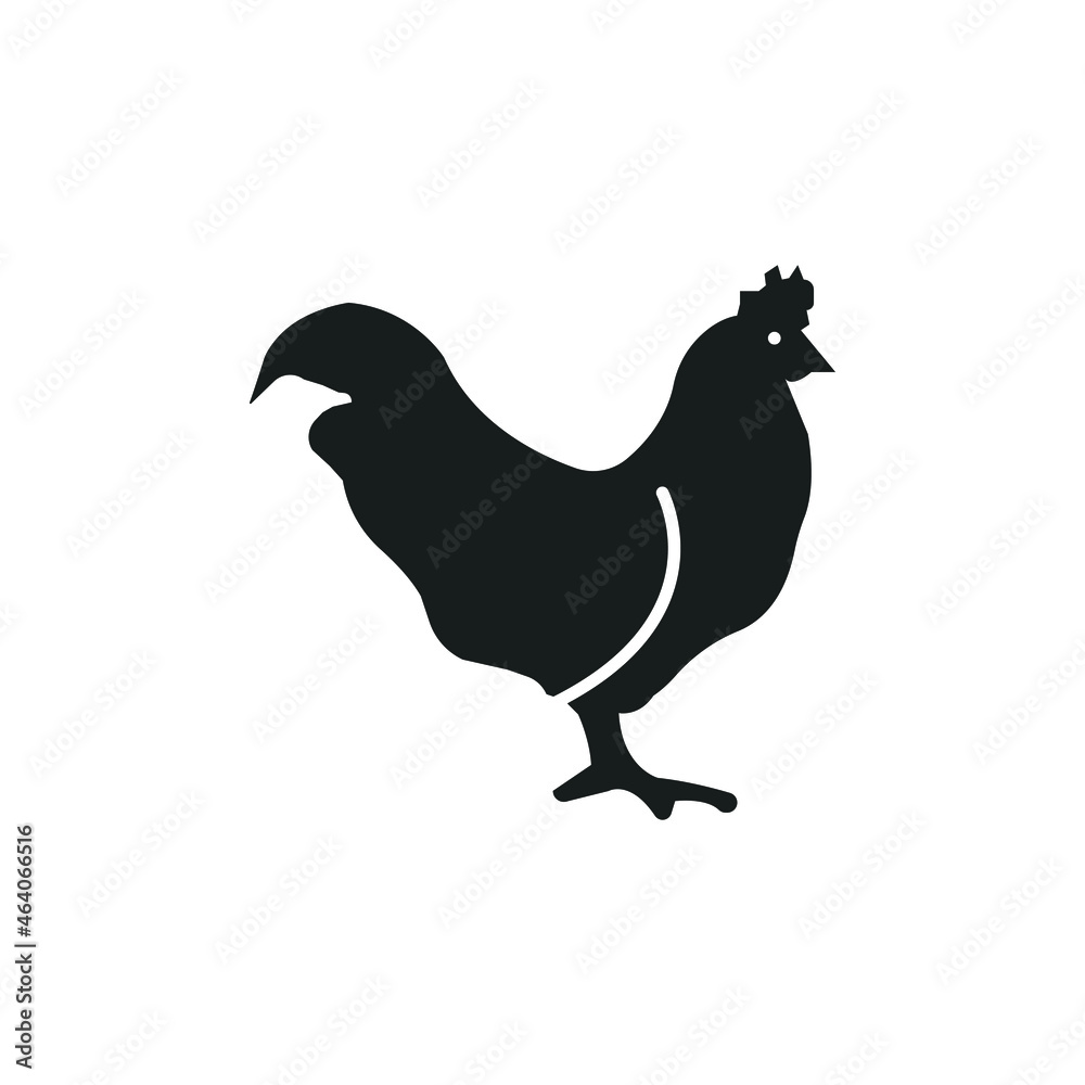 Chicken_rooster vector icon illustration sign Chicken_rooster vector icon illustration sign