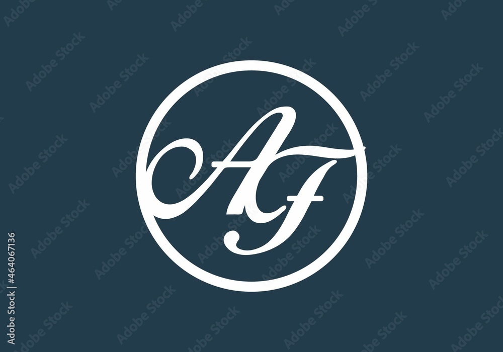 Unique shape of AF initial letter Unique shape of AF initial letter