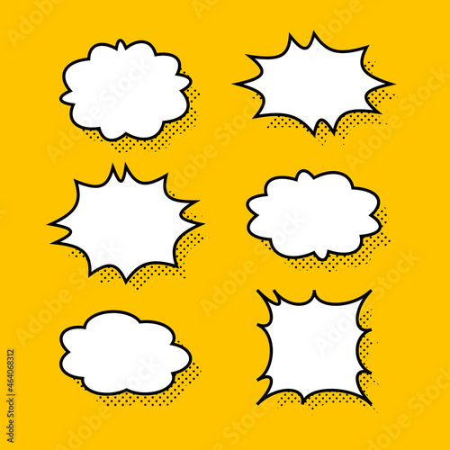 Comic speech bubbles isolated on white background. Vector illustration.