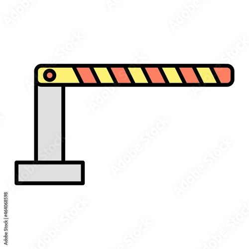 Vector Barrier Filled Outline Icon Design