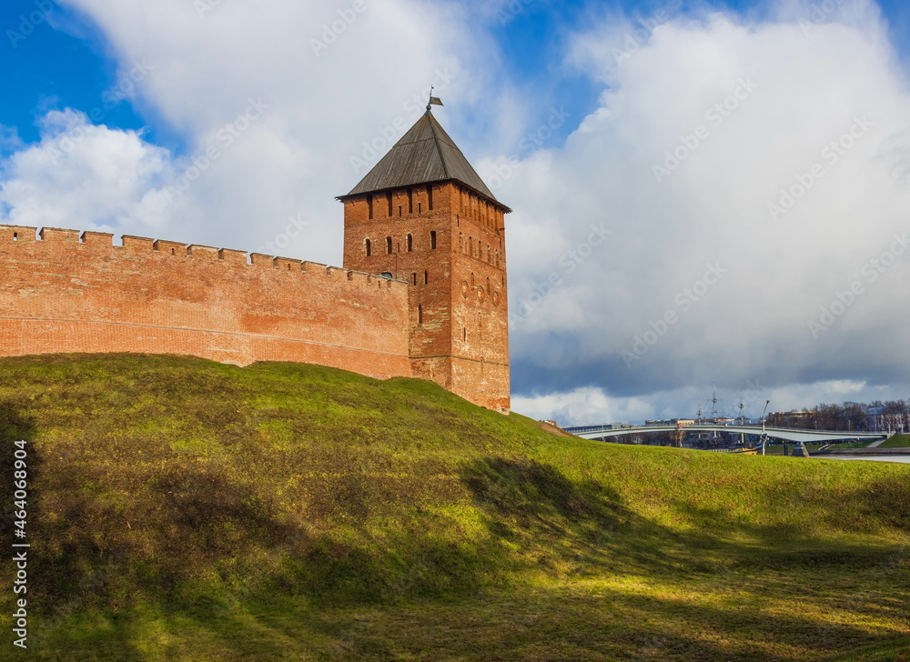 The ancient Kremlin of Veliky Novgorod. Russia.