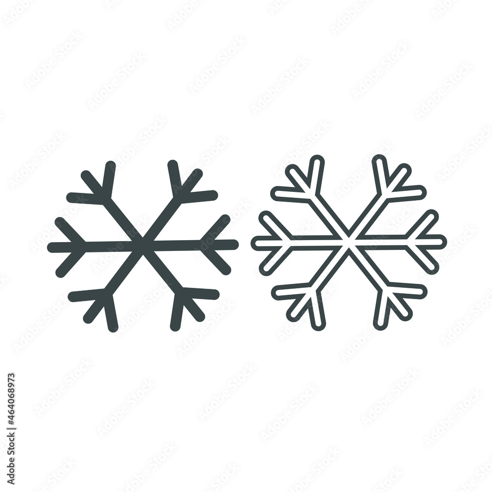 Snow_flakes set vector icons illustration signs Stock Vector | Adobe Stock