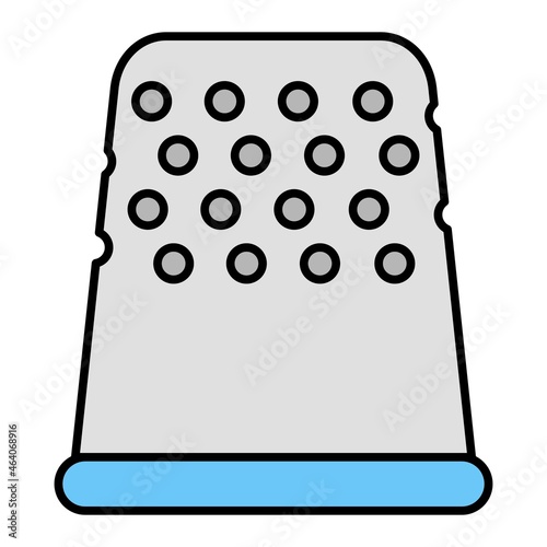  Vector Thimble Filled Outline Icon Design