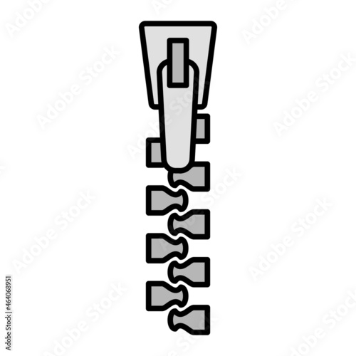 Vector Zipper Filled Outline Icon Design