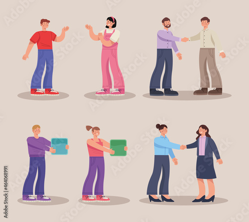 deal business workers characters
