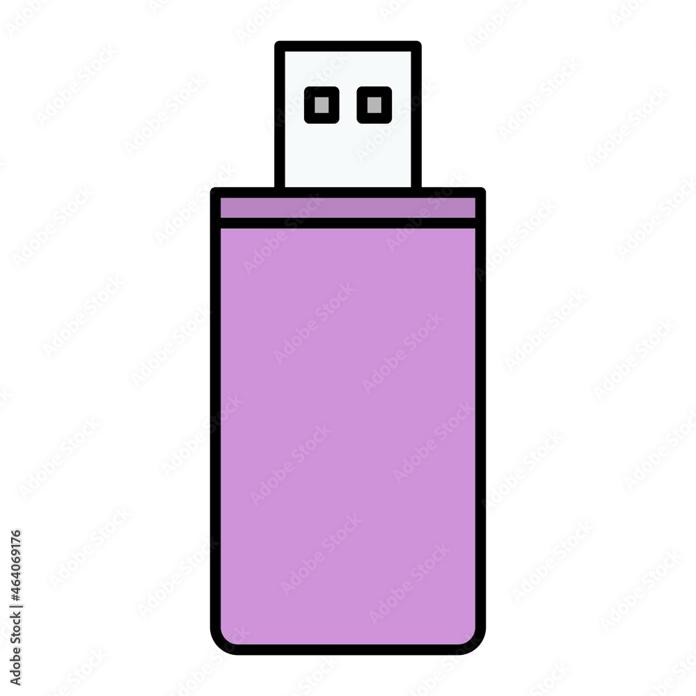 Vector Usb Filled Outline Icon Design