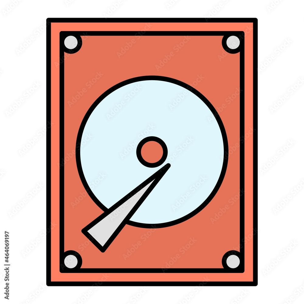 Vector Hard Disk Filled Outline Icon Design Vector Hard Disk Filled Outline Icon Design