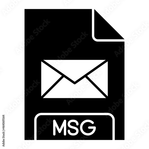 Vector MSG Glyph Icon Design