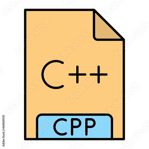 Vector CPP Filled Outline Icon Design photo