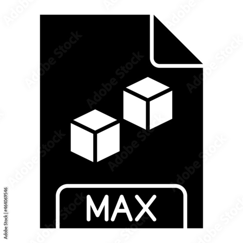 Vector MAX Glyph Icon Design