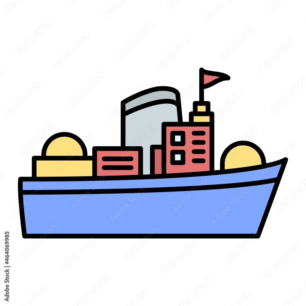 Vector Fighter Ship Filled Outline Icon Design Vector Fighter Ship Filled Outline Icon Design