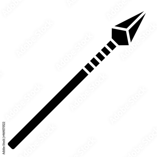 Vector Spear Glyph Icon Design