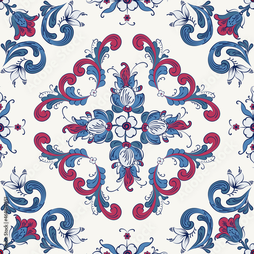 Rosemaling vector pattern 30