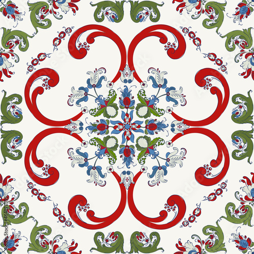 Rosemaling vector pattern 31