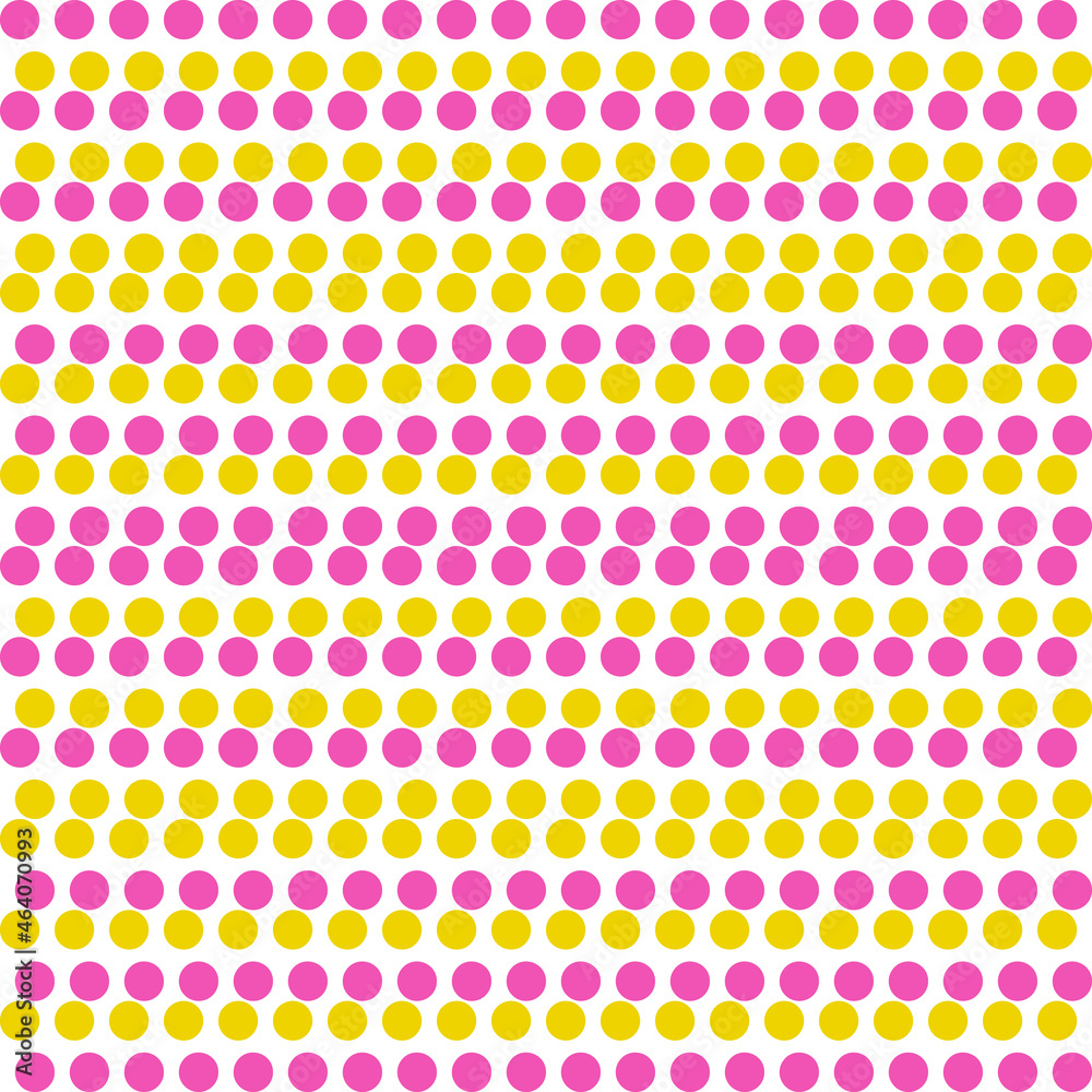Yellow-pink balls are repeated like polka dots. Vector seamless. Yellow-pink balls are repeated like polka dots. Vector seamless.