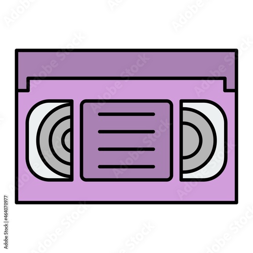 Vector Vhs Filled Outline Icon Design