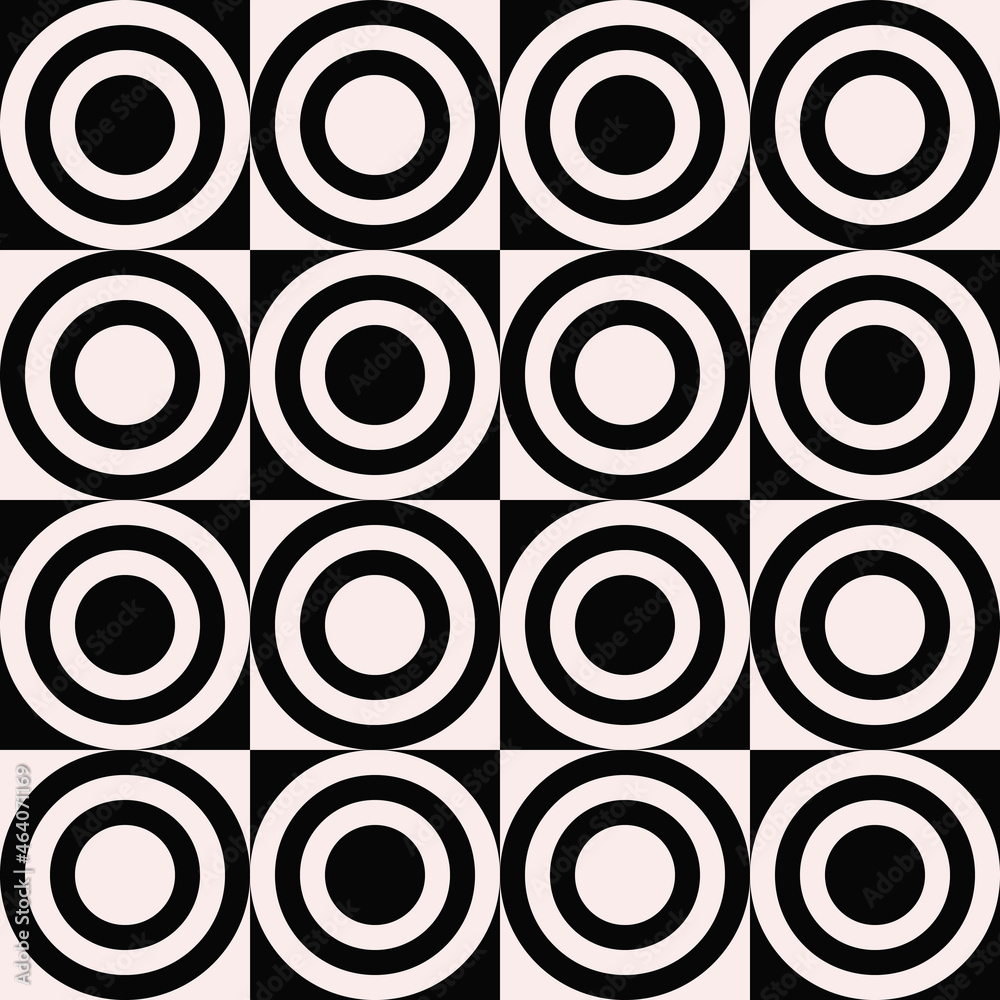Checkerboard or canvas with checkers in the center. Seamless pattern in vector. White and black colors. Checkerboard or canvas with checkers in the center. Seamless pattern in vector. White and black colors.