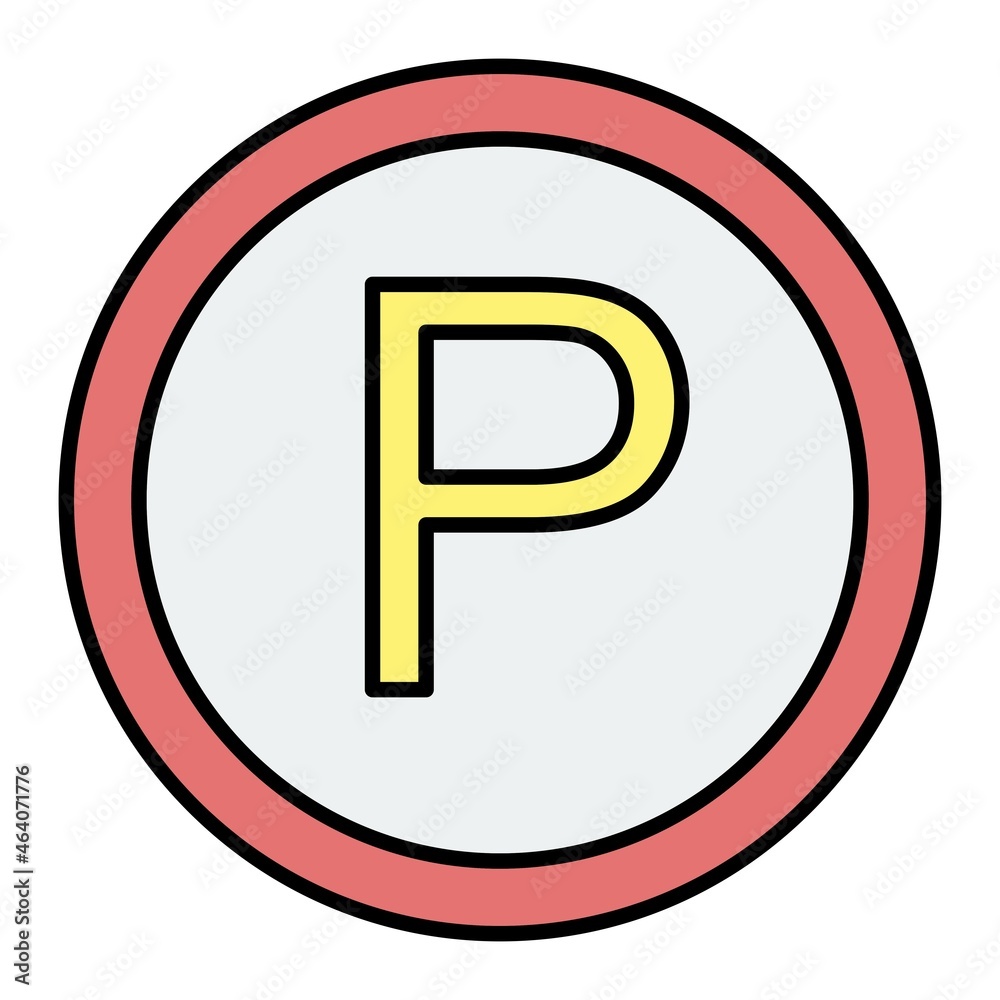 Vector Parking Filled Outline Icon Design Vector Parking Filled Outline Icon Design
