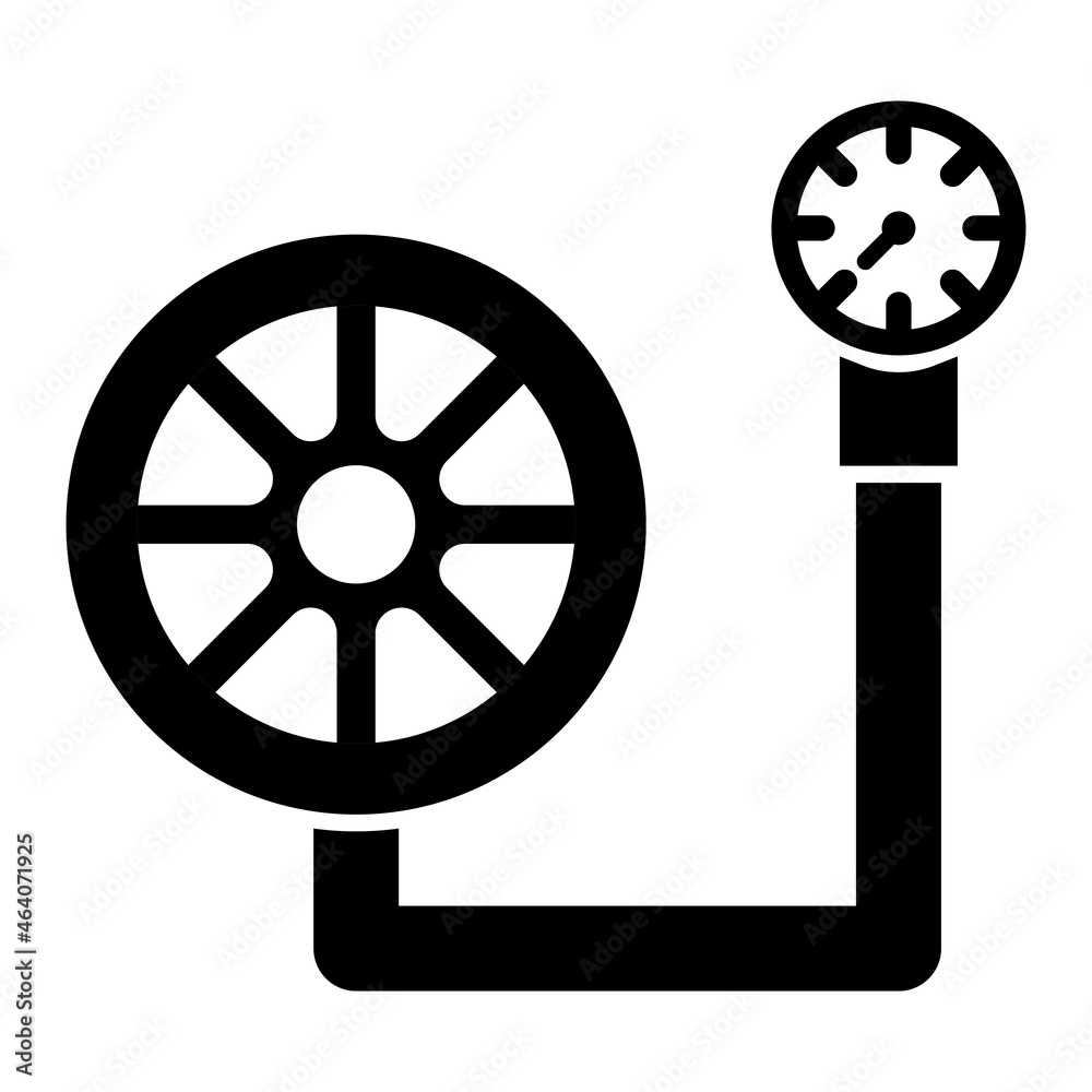 Fototapeta premium Vector Tire Meter Glyph Icon Design