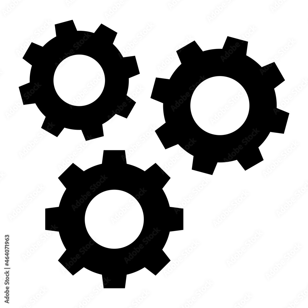 Vector Gears Glyph Icon Design