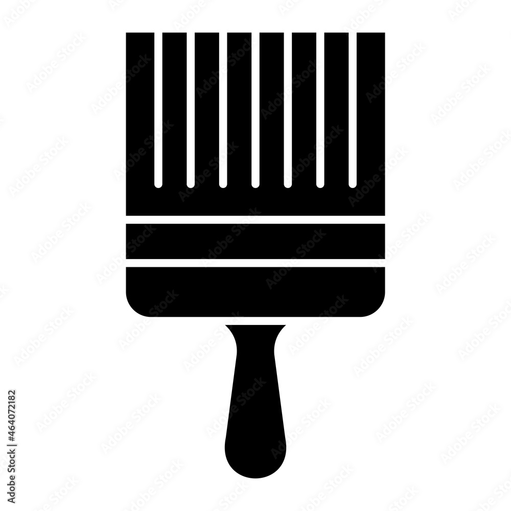 Vector Paintbrush Tool Glyph Icon Design