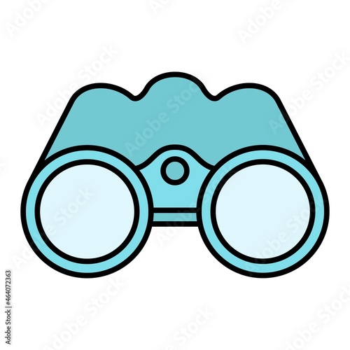 Vector Binoculars Filled Outline Icon Design