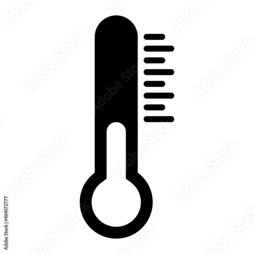 Vector Temperature Glyph Icon Design