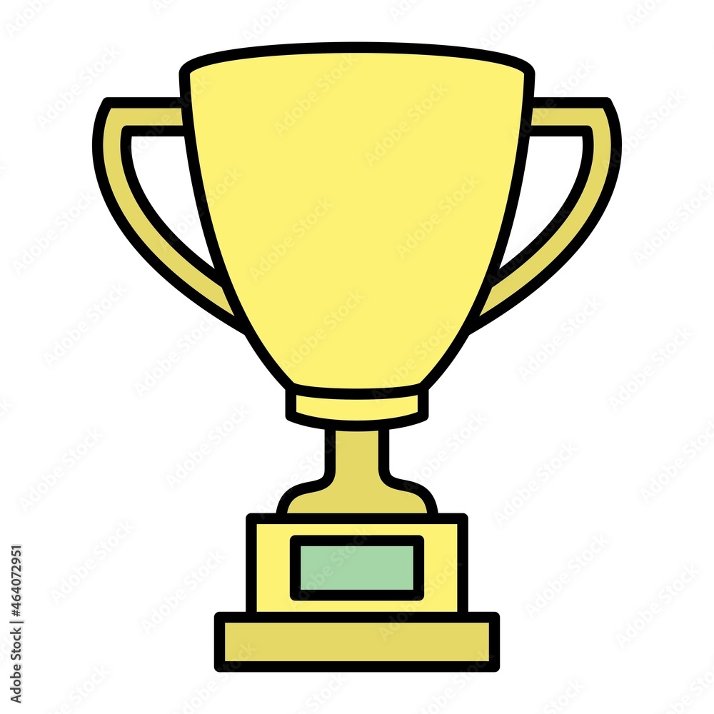 Vector Trophy Filled Outline Icon Design Vector Trophy Filled Outline Icon Design