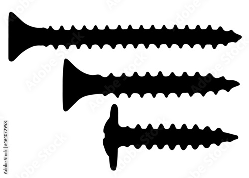 Self-tapping screw included. Vector image.