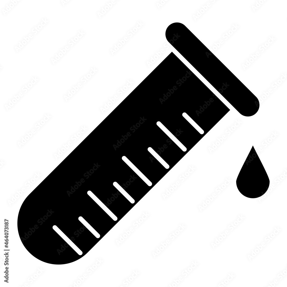 Vector Test Tubes Glyph Icon Design Vector Test Tubes Glyph Icon Design