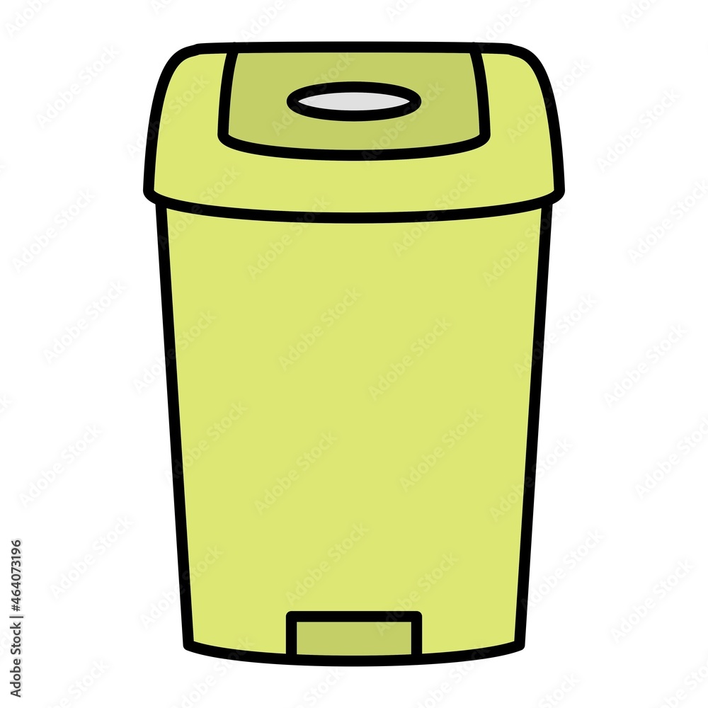 Vector Dustbin Filled Outline Icon Design