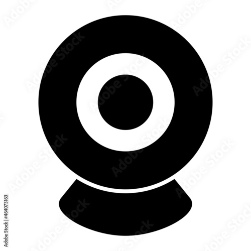 Vector Webcam Glyph Icon Design