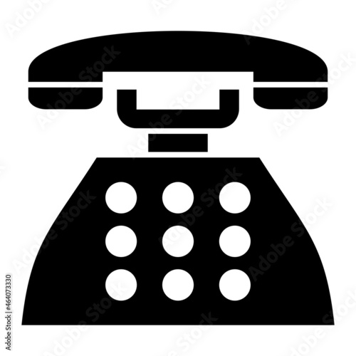 Vector Telephone Glyph Icon Design