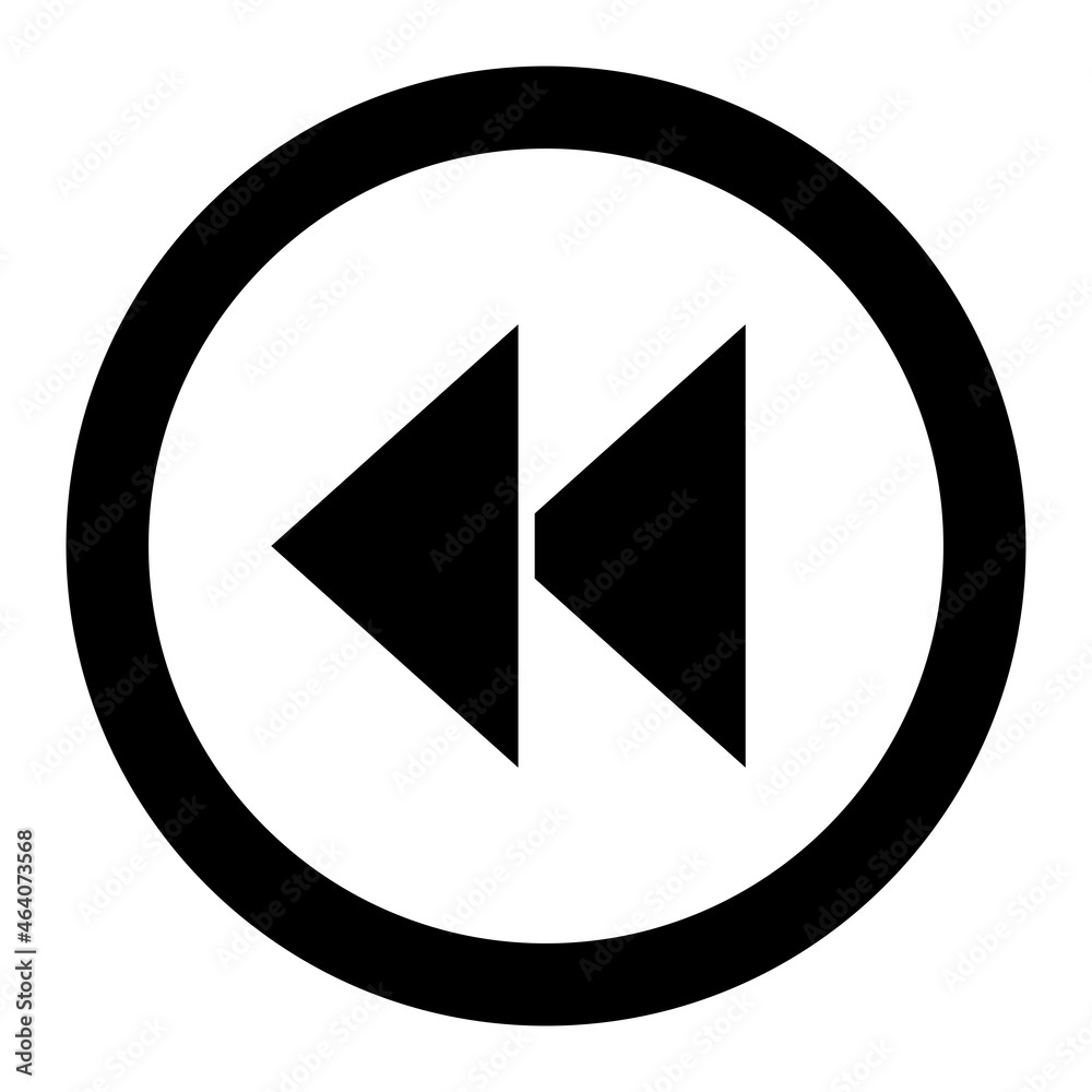 Vector Backward Glyph Icon Design Vector Backward Glyph Icon Design