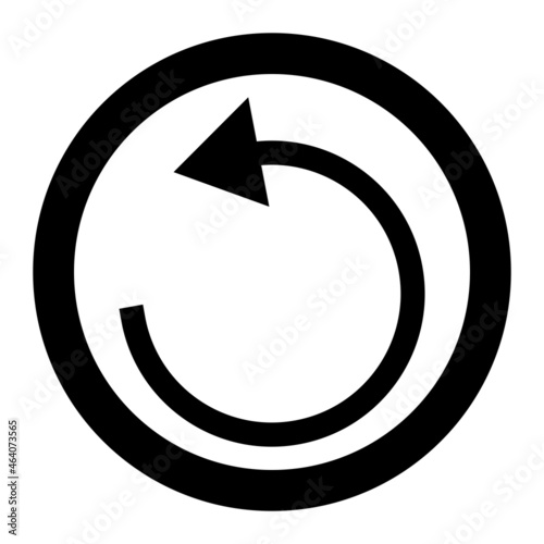 Vector Undo Glyph Icon Design