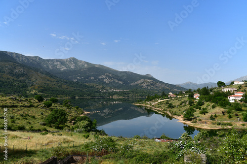 Panorama of Lake Calacuccia in central Corsica.