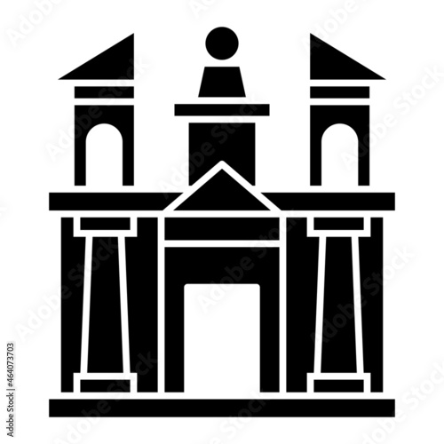 Vector Petra Glyph Icon Design