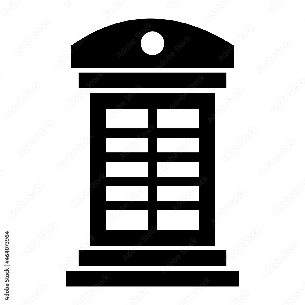 Vector Phone Booth Glyph Icon Design Vector Phone Booth Glyph Icon Design