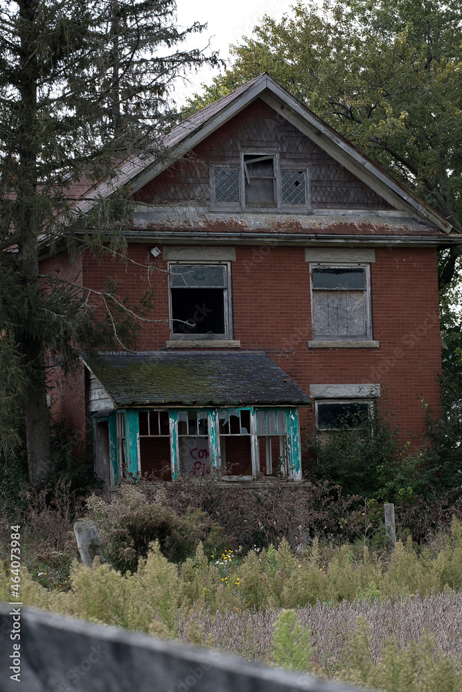 An old abandoned country home