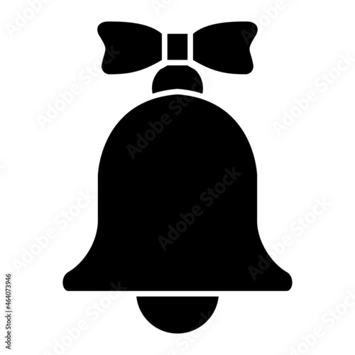 Vector Cow Bell Glyph Icon Design