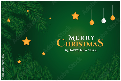 merry christmas and happy new year greeting, banner and background template