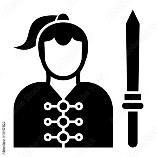 Vector Wushu Glyph Icon Design