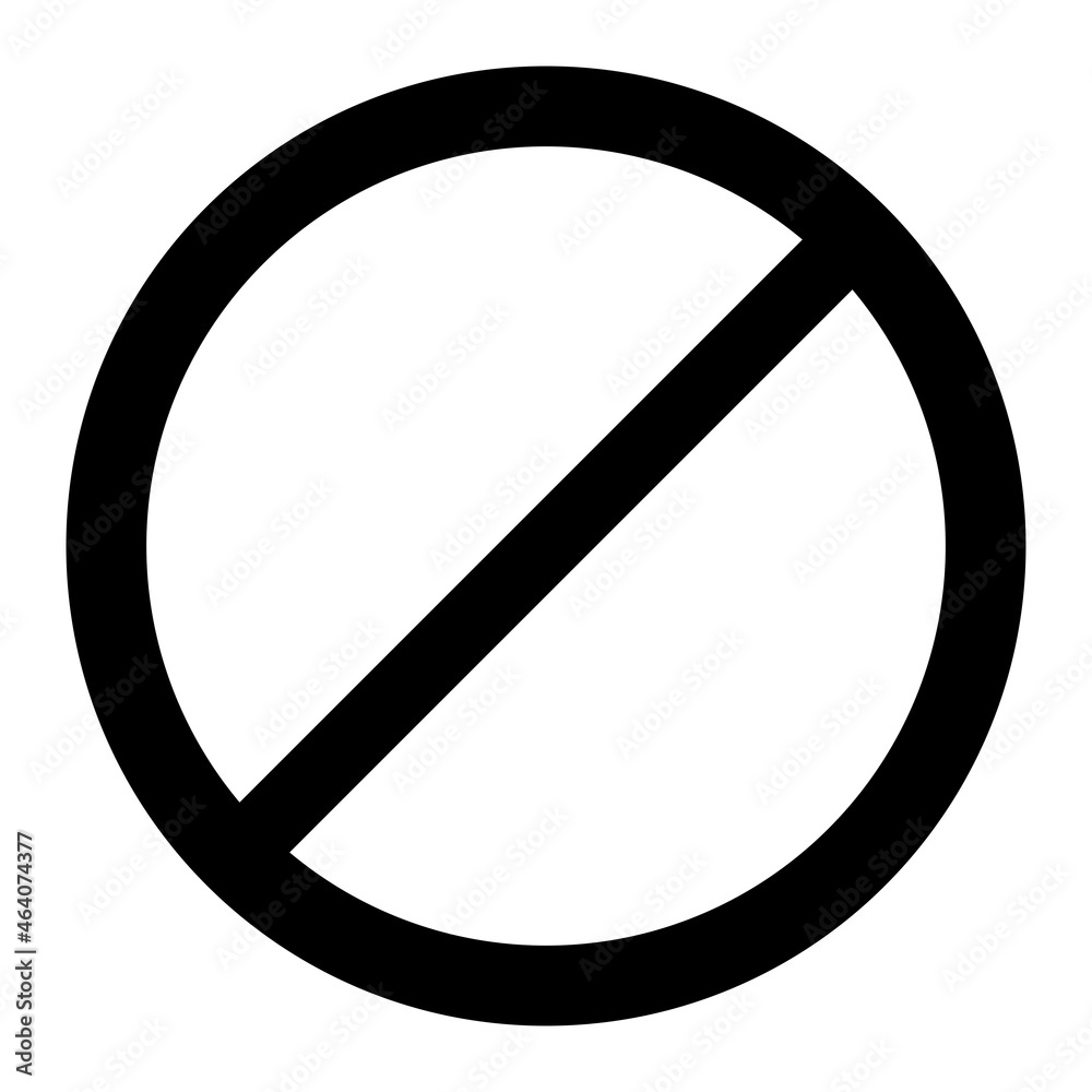 Vector Forbidden Glyph Icon Design Vector Forbidden Glyph Icon Design