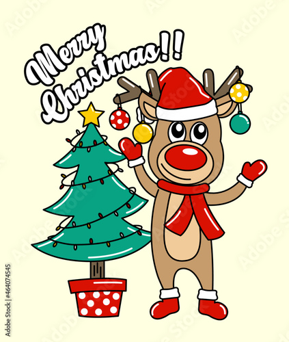 RENO CON ESFERAS NAVIDEÑAS