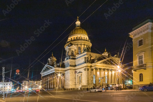 View of St. Isaac's Cathedral in autumn photo