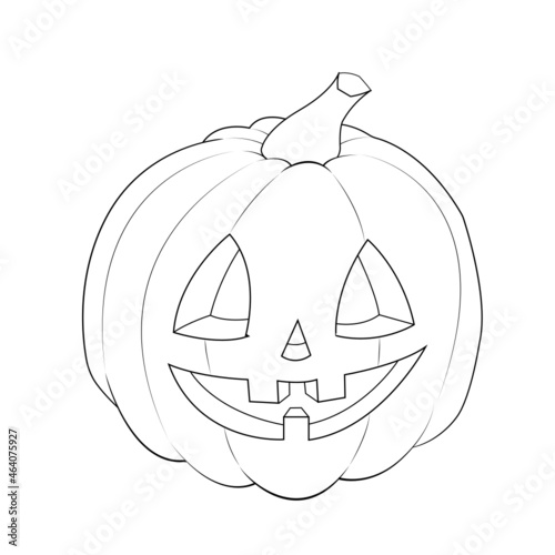 dibujo de calabaza halloween líneas photo