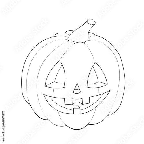 dibujo de calabaza halloween líneas