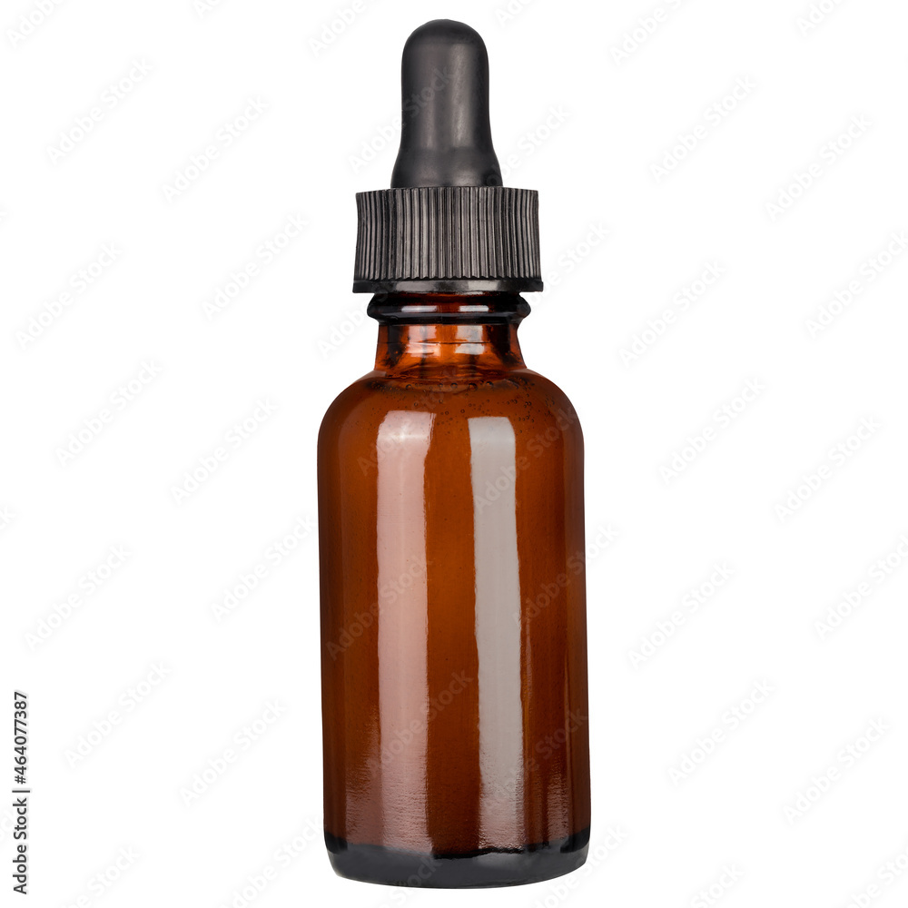 Dropper Bottle Mock-Up. Cosmetic bottle and pipette with essential oil on white background. Amber color pharma grade empty glass bottle with black cap and dropper. Dropper Bottle Mock-Up. Cosmetic bottle and pipette with essential oil on white background. Amber color pharma grade empty glass bottle with black cap and dropper.