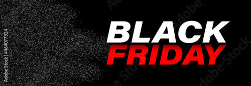 Black friday sign with dotted halftone background.