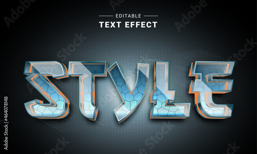 Editable text style effect - Techno text style theme. Cyber technology text style. Cyber monday